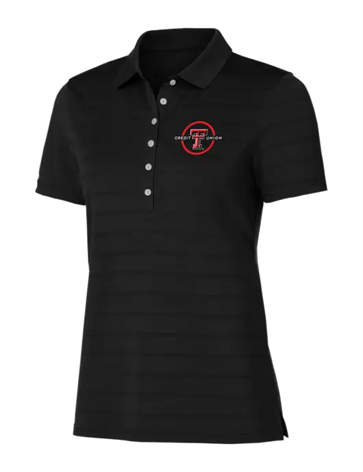 Callaway Womens Black Ventilated Polo w/Texas Tech CU Logo