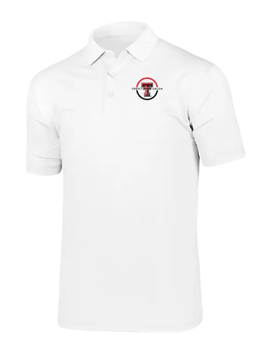 Callaway Vibrant Bright White Ventilated Polo w/Texas Tech CU Logo