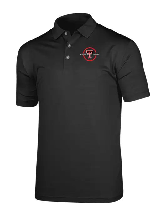 Callaway Vibrant Black Ventilated Polo w/Texas Tech CU Logo