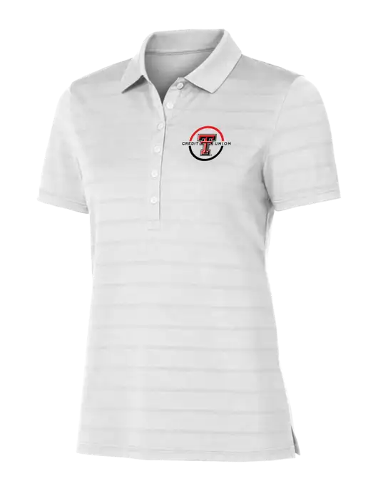 Callaway Womens Bright White Ventilated Polo w/Texas Tech CU Logo
