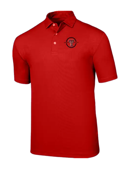 Callaway Birdseye Red Polo w/Texas Tech CU Logo