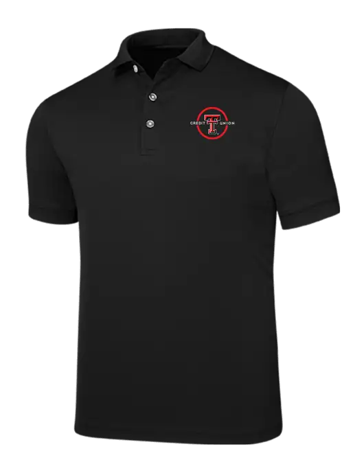 Callaway Ottoman Black Polo w/Texas Tech CU Logo
