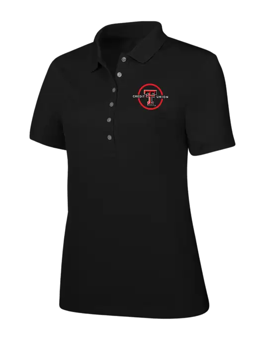 Callaway Womens Ottoman Black Polo w/Texas Tech CU Logo