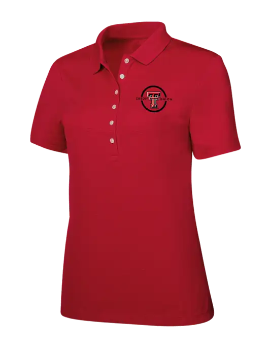 Callaway Womens Ottoman Red Polo w/Texas Tech CU Logo