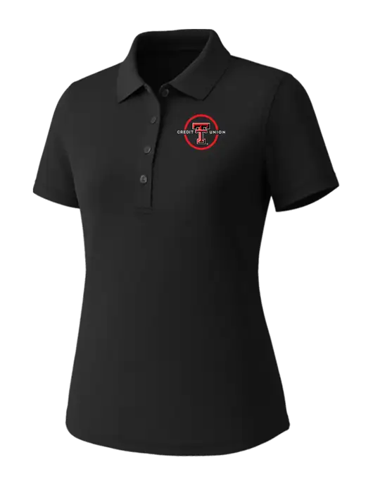 Callaway Womens Core Black Performance Polo w/Texas Tech CU Logo