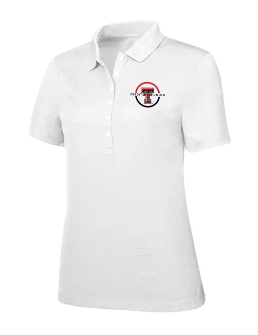 Callaway Womens Ottoman Bright White Polo w/Texas Tech CU Logo