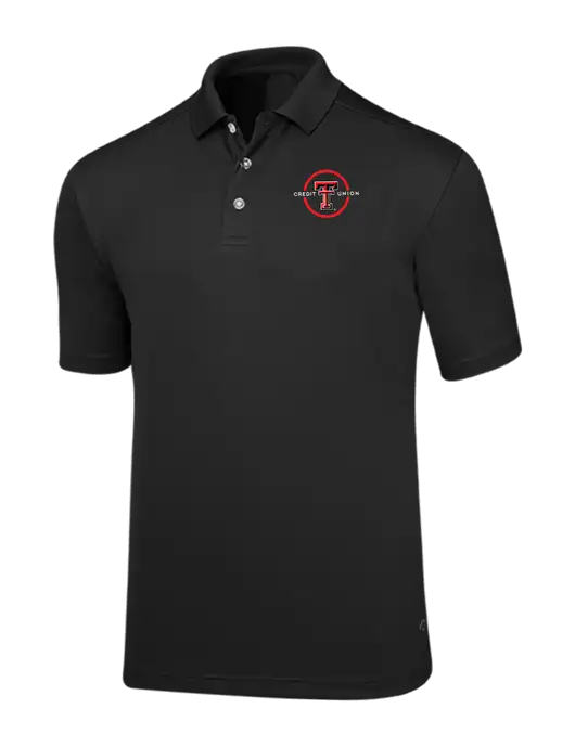 Callaway Core Black Performance Polo w/Texas Tech CU Logo
