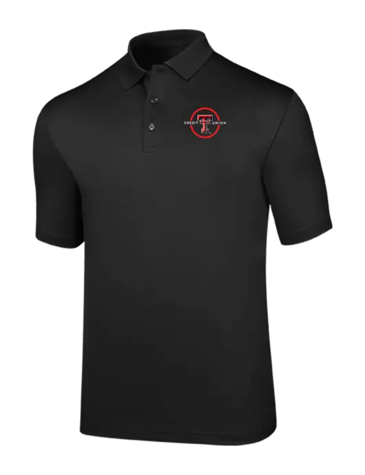 Callaway Opti-Dri Black Chev Polo w/Texas Tech CU Logo