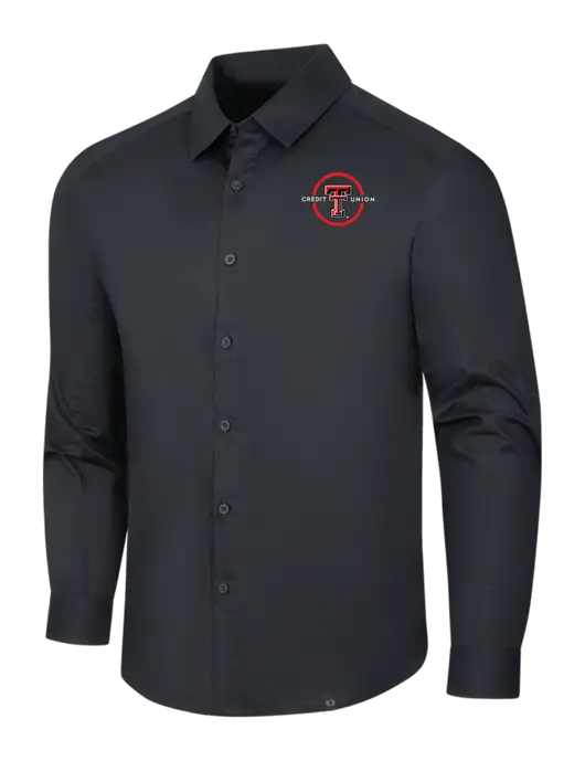 OGIO Black Commuter Woven Shirt w/Texas Tech CU Logo