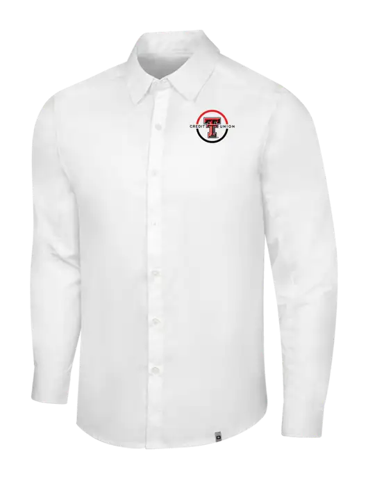 OGIO White Commuter Woven Shirt w/Texas Tech CU Logo