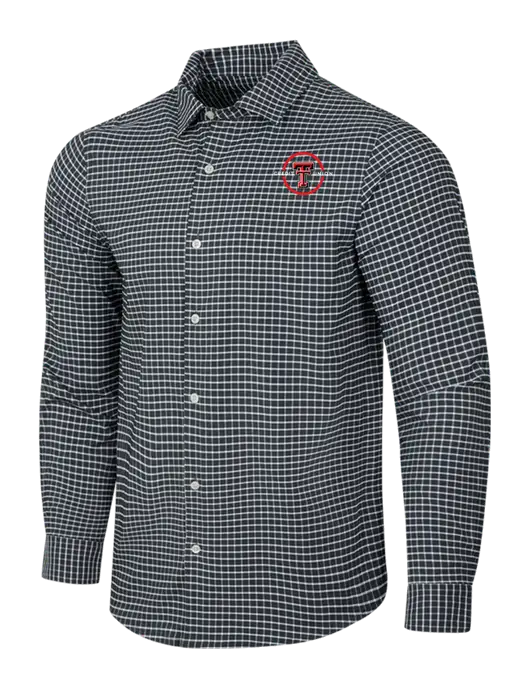 Dark Grey/White City Stretch Shirt w/Texas Tech CU Logo