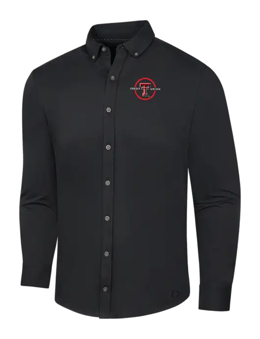 OGIO Blacktop Modern Code Stretch Button-Up Shirt w/Texas Tech CU Logo