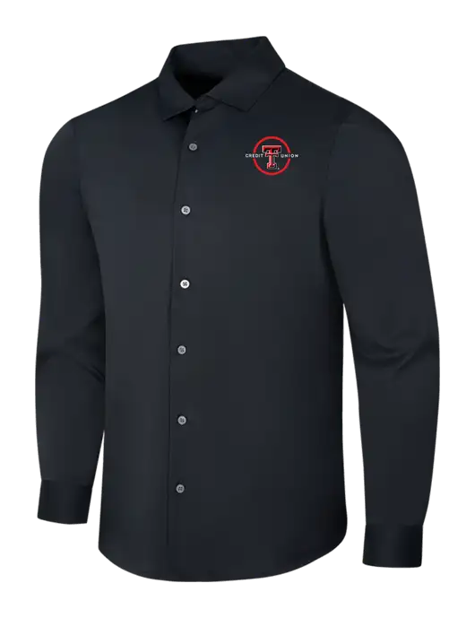 Black City Stretch Shirt w/Texas Tech CU Logo