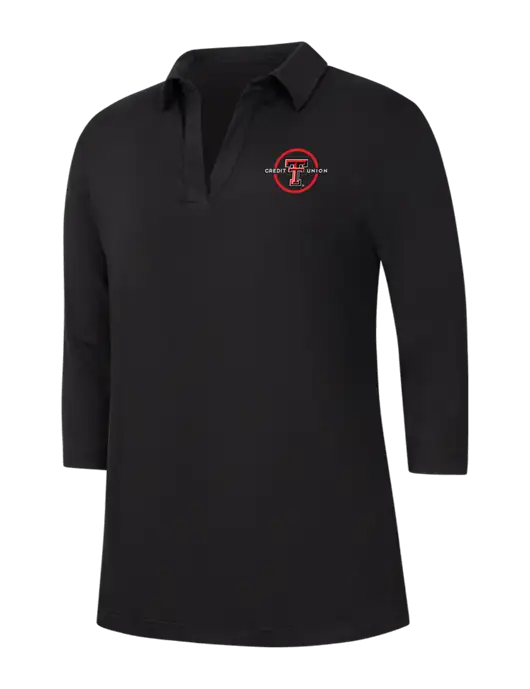 Womens Black Luxe Knit Tunic w/Texas Tech CU Logo