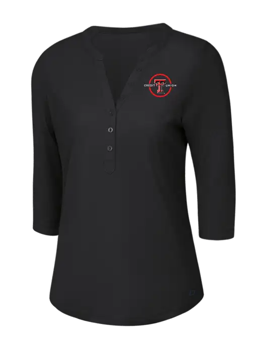 OGIO Blacktop Jewel Henley w/Texas Tech CU Logo