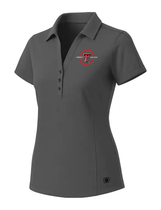 OGIO Womens Medium Grey ONYX Polo w/Texas Tech CU Logo