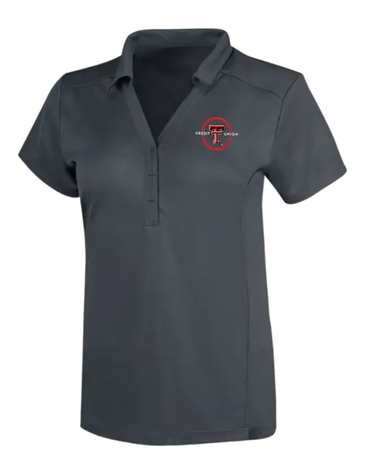 OGIO Dark Grey Womens Framework Polo w/Texas Tech CU Logo
