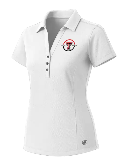 OGIO Womens White ONYX Polo w/Texas Tech CU Logo