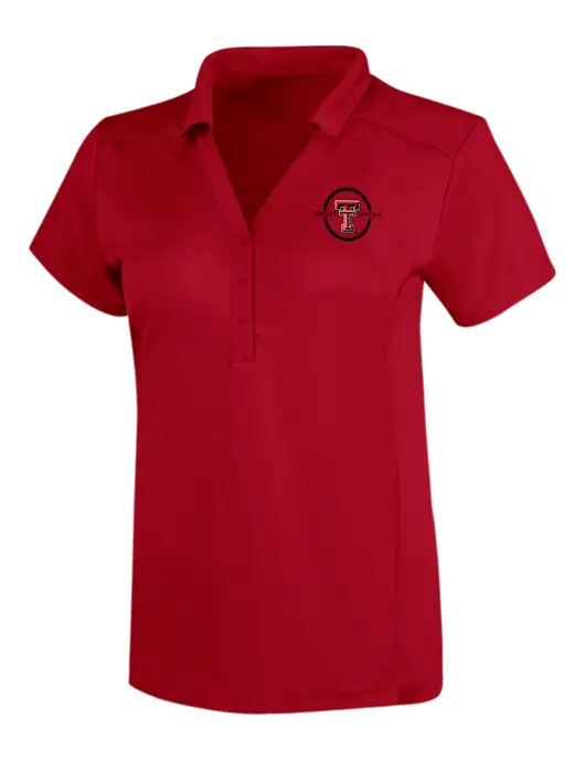 OGIO Red Womens Framework Polo w/Texas Tech CU Logo
