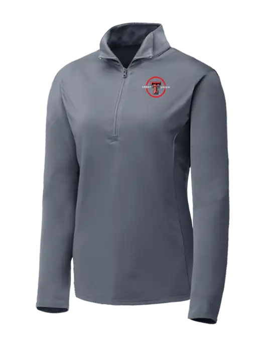 Medium Grey Womens Posicharge Competitor ¼ Zip Pullover w/Texas Tech CU ...