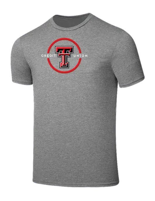 Seriously Soft Grey Frost T-Shirt w/Texas Tech CU Logo