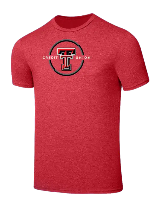 Seriously Soft Heathered Red T-Shirt w/Texas Tech CU Logo