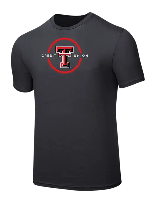 Seriously Soft Charcoal T-Shirt w/Texas Tech CU Logo