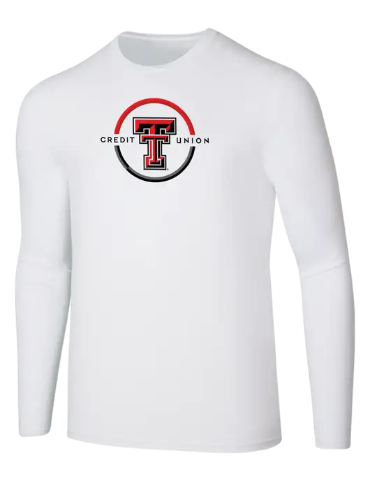 Seriously Soft White Long Sleeve T-Shirt w/Texas Tech CU Logo