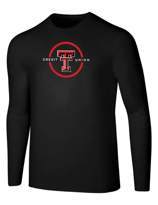 Seriously Soft Black Long Sleeve T-Shirt w/Texas Tech CU Logo