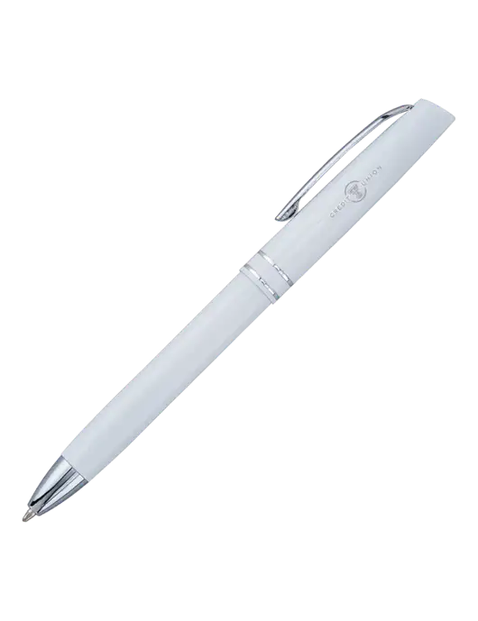 White Anguilla Black Ink Pen w/Texas Tech CU Logo