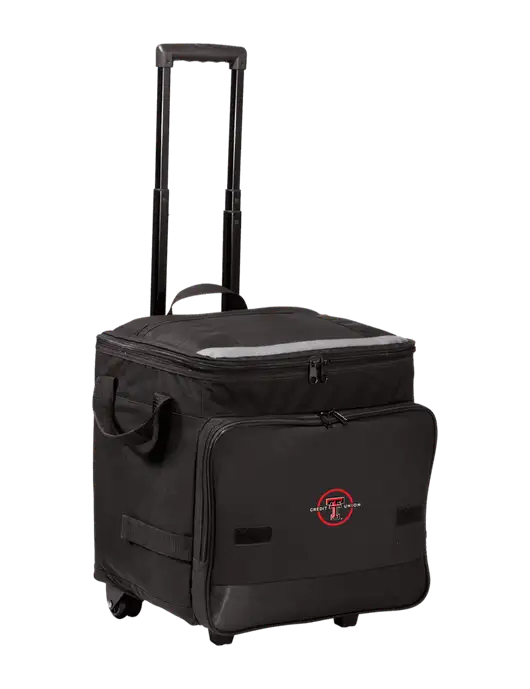 Black Rolling Cooler w/Texas Tech CU Logo