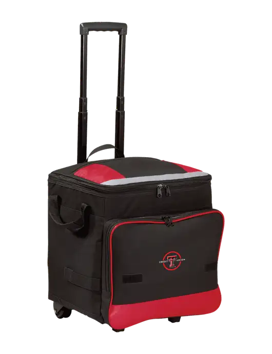 Red Rolling Cooler w/Texas Tech CU Logo