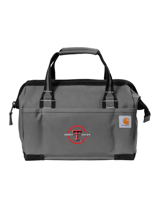 Carhartt Foundry Series 14” Grey Tool Bag w/Texas Tech CU Logo