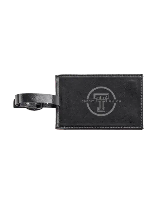 Fabrizio Black Executive Luggage Tag w/Texas Tech CU Logo