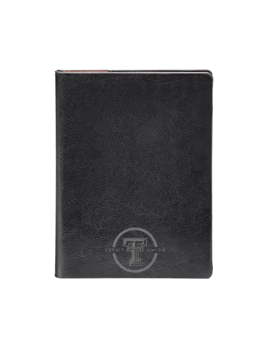 Fabrizio Black Rfid Passport Holder w/Texas Tech CU Logo