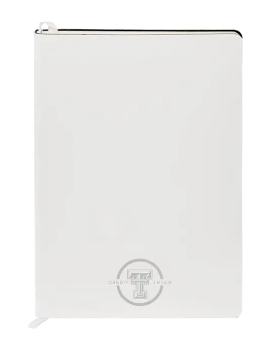 Fabrizio White Soft Cover 5.75 x 8.125 Journal w/Texas Tech CU Logo