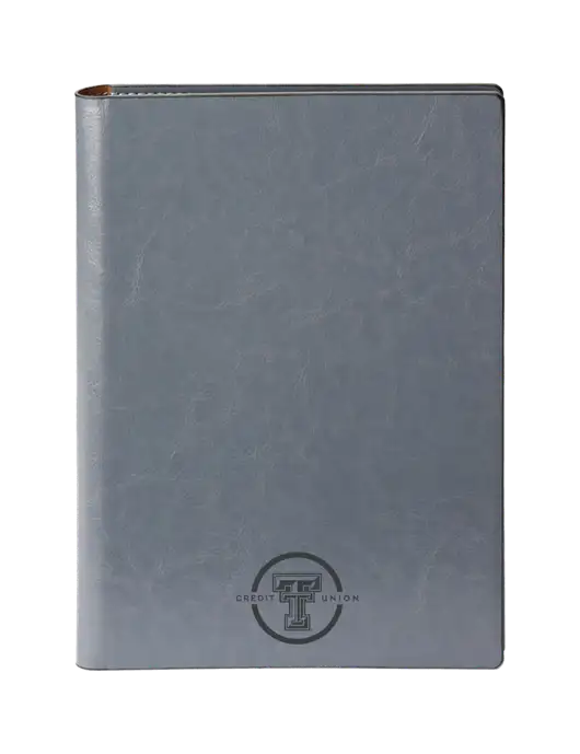 Fabrizio Grey 7 x 9.625 Padfolio & Notepad w/Texas Tech CU Logo