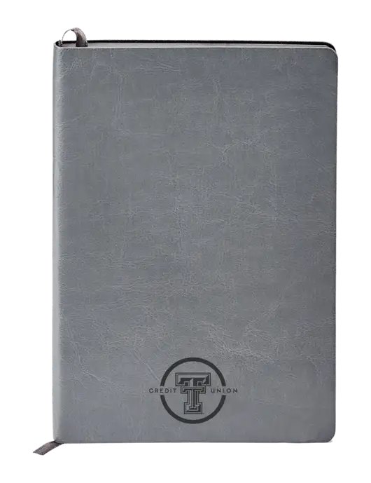 Fabrizio Grey Soft Cover 5.75 x 8.125 Journal w/Texas Tech CU Logo