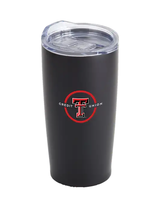 Society Black 20 oz Insulated Tumbler w/Texas Tech CU Logo