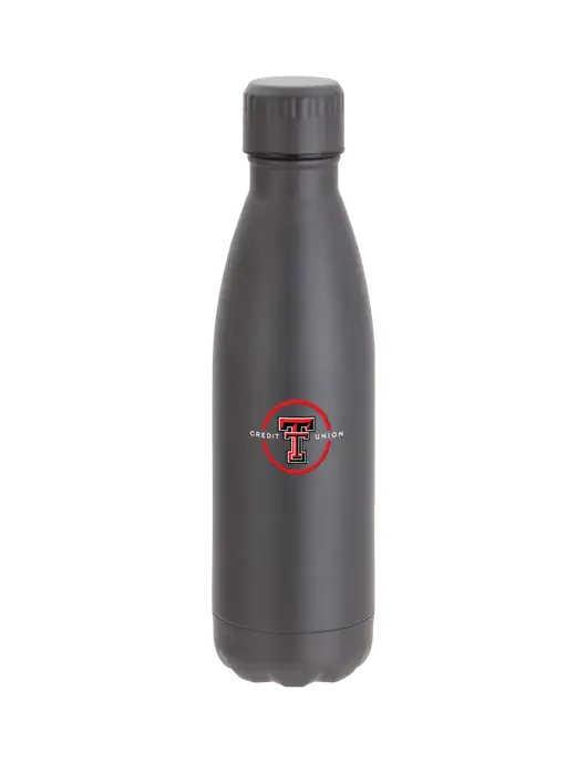 City Go Matte Charcoal 17 oz Insulated Bottle w/Texas Tech CU Logo