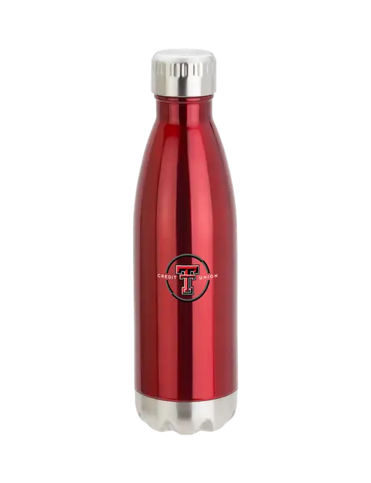 City Go Red 17 oz Insulated Bottle w/Texas Tech CU Logo