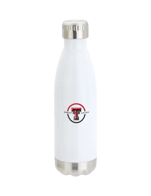 City Go White 17 oz Insulated Bottle w/Texas Tech CU Logo