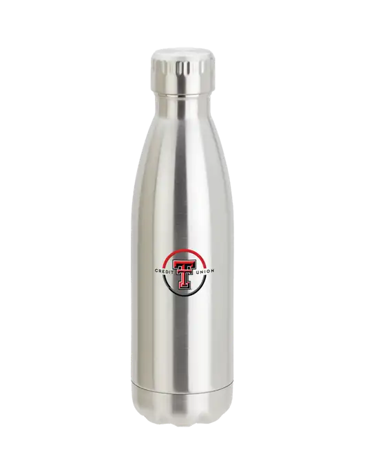 City Go Silver 17 oz Insulated Bottle w/Texas Tech CU Logo