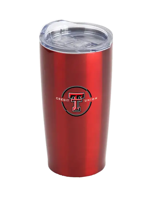 Society Red 20 oz Insulated Tumbler w/Texas Tech CU Logo