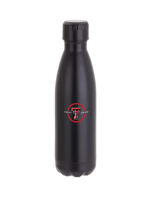 City Go Matte Black 17 oz Insulated Bottle w/Texas Tech CU Logo