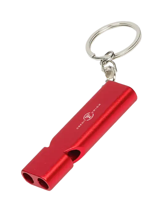 Quick Alert Red Safety Whistle w/Texas Tech CU Logo