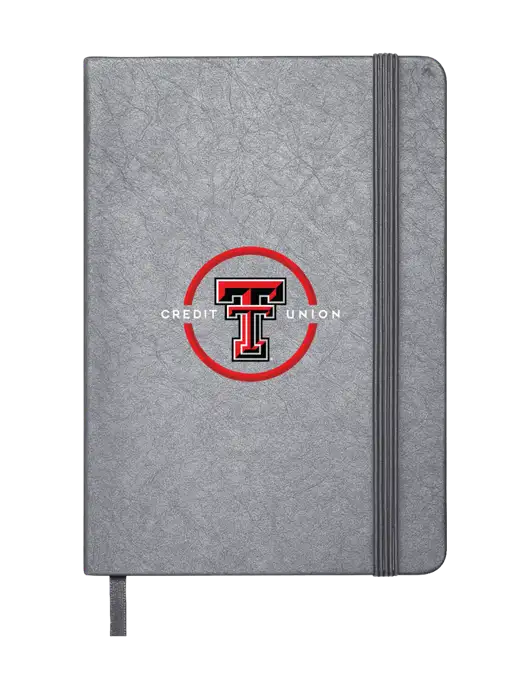 Granite Dark Grey Hardcover Journal, 5.62 X  8.37 w/Texas Tech CU Logo