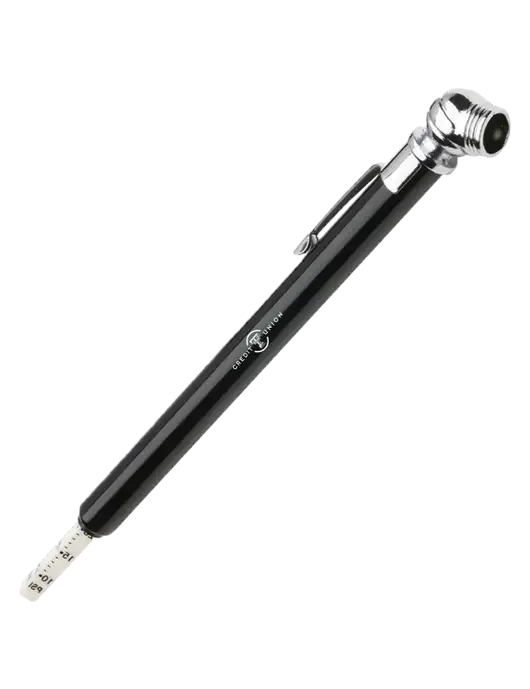 Quick View Black Tire Gauge w/Texas Tech CU Logo