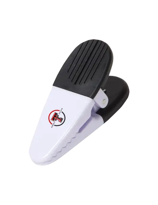Magnetic White Power Clip w/Texas Tech CU Logo