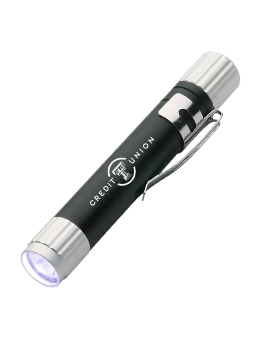 Black Aluminum LED Penlight w/Texas Tech CU Logo